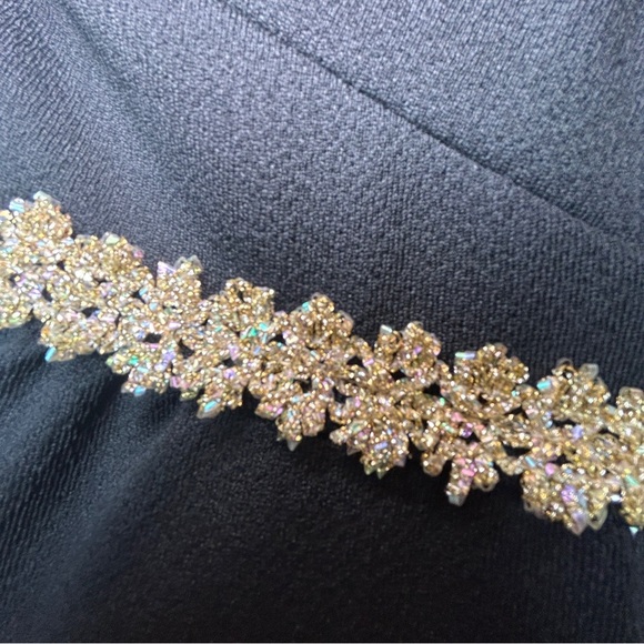 Vintage Sleeveless Maxi Dress Fortrel Polyester, Gold Tinsel Accent, 60s 70s XL` - Picture 15 of 15